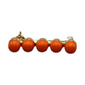 BROCHE BOLITAS NARANJA