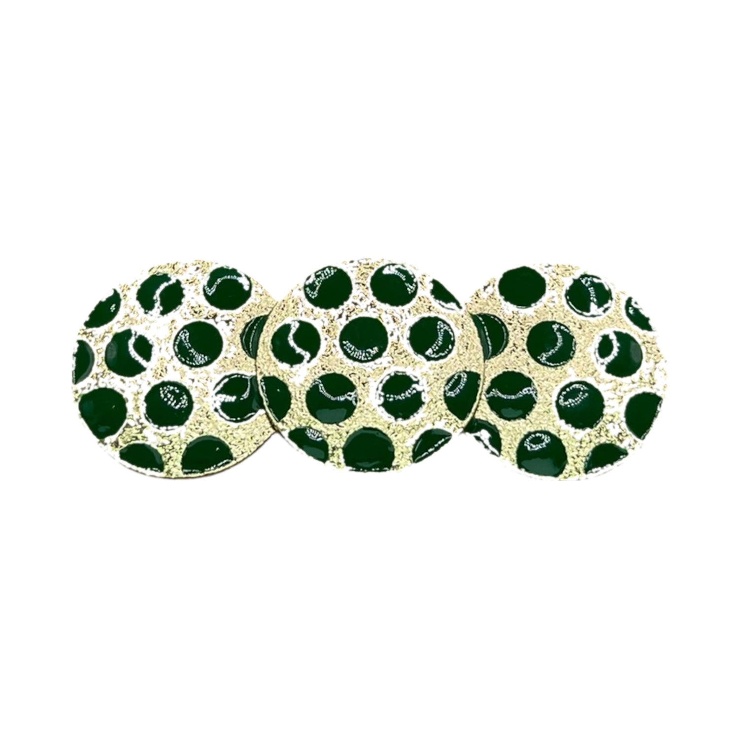 BROCHE CIRCULOS VERDE DORADO