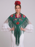 MANTÓN SEDA VALENTINA VERDE