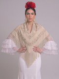 MANTÓN BORDADO RAQUEL BEIGE