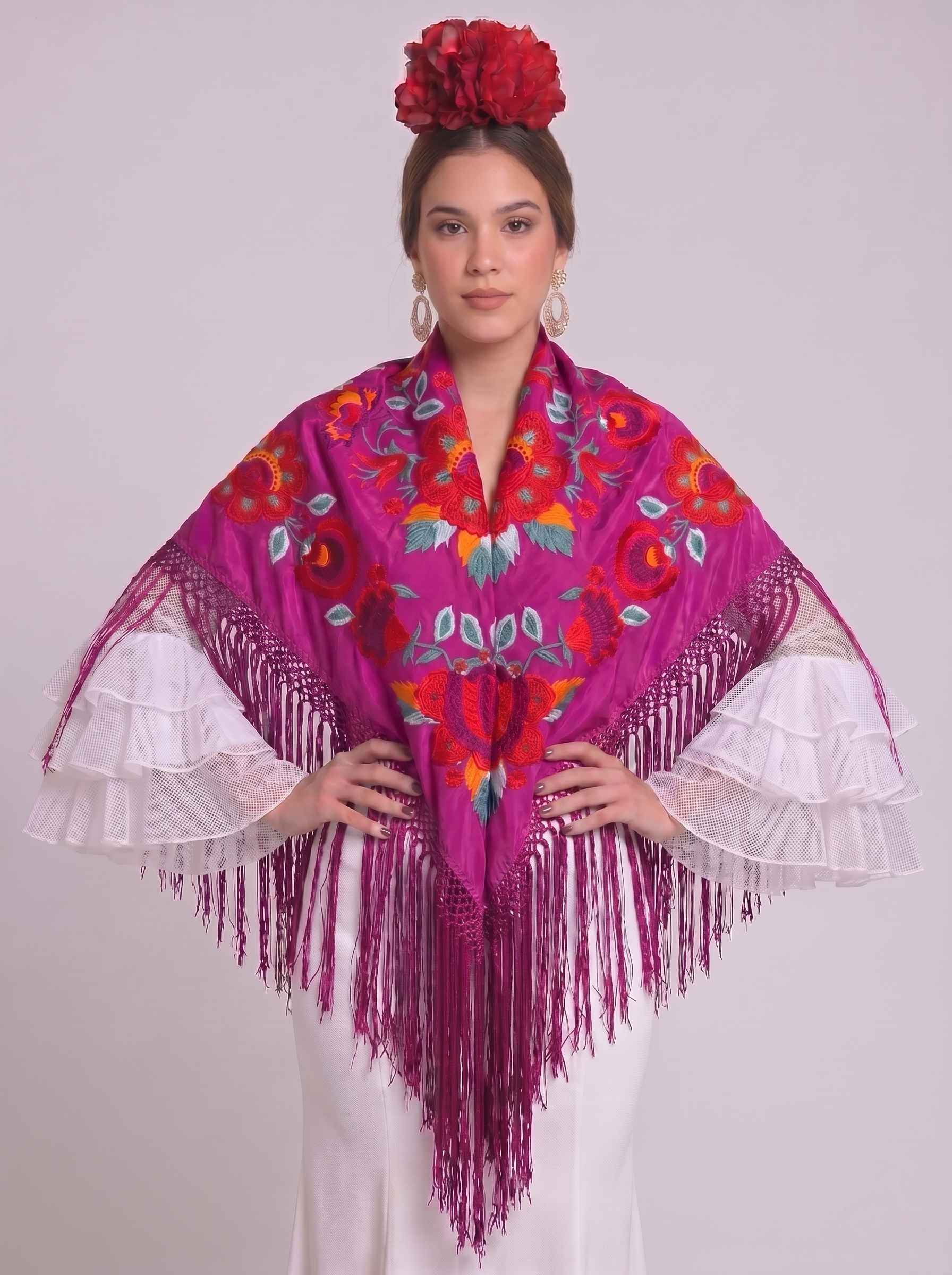 MANTÓN SEDA ARACELI BUGANVILLA
