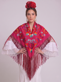 MANTÓN SEDA ARACELI ROJO