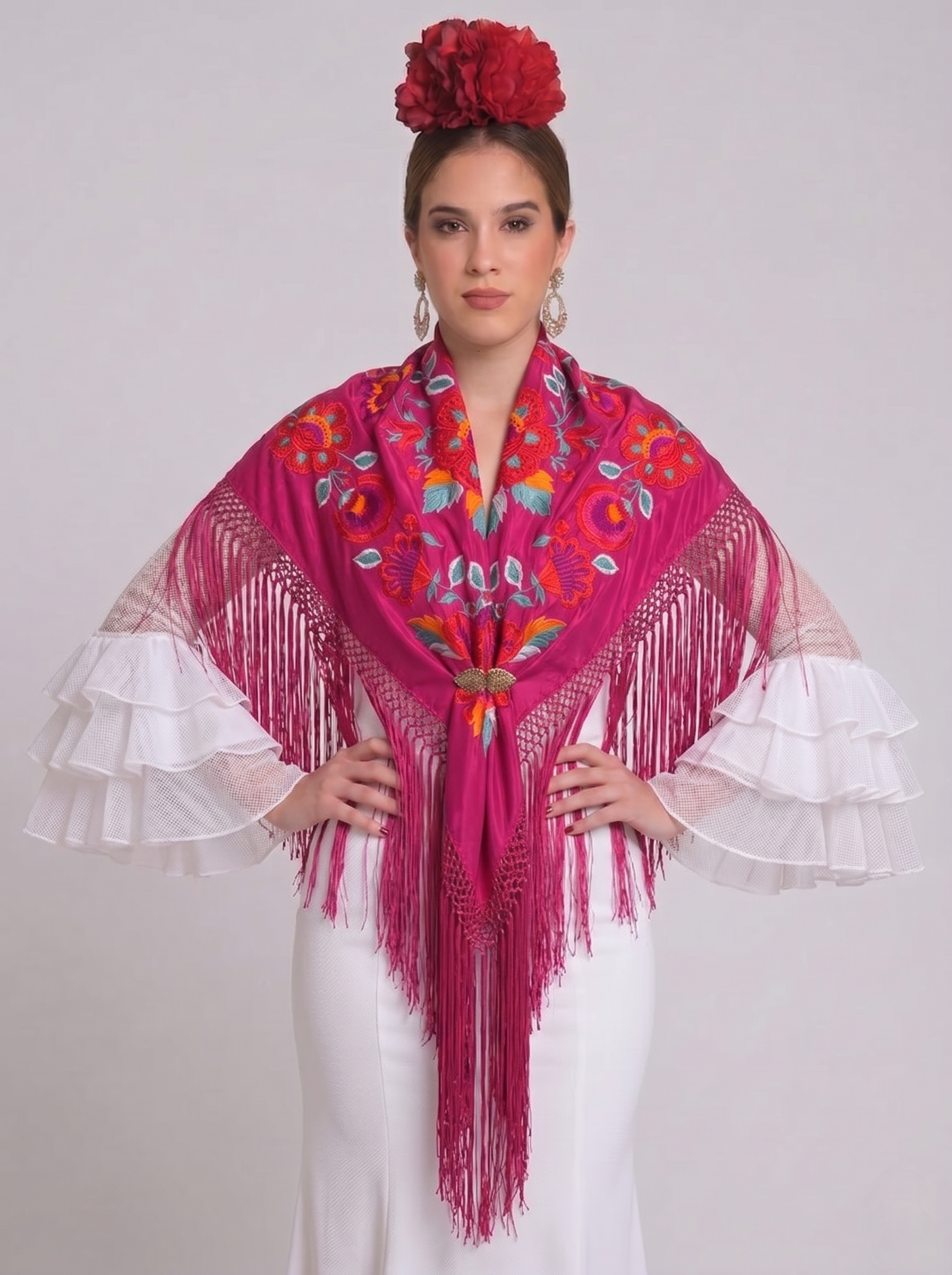 MANTON SEDA ARACELI FUCSIA