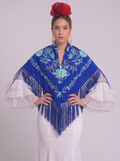 MANTÓN BORDADO REYES AZUL