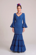 TRAJE FLAMENCA CORDOBA AZUL