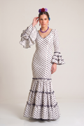 TRAJE FLAMENCA CORDOBA BLANCO