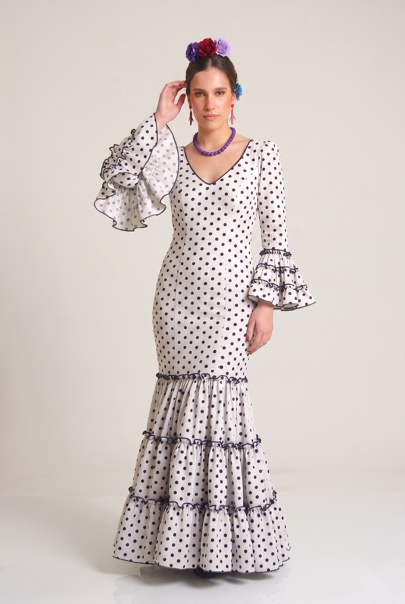 TRAJE FLAMENCA CORDOBA BLANCO