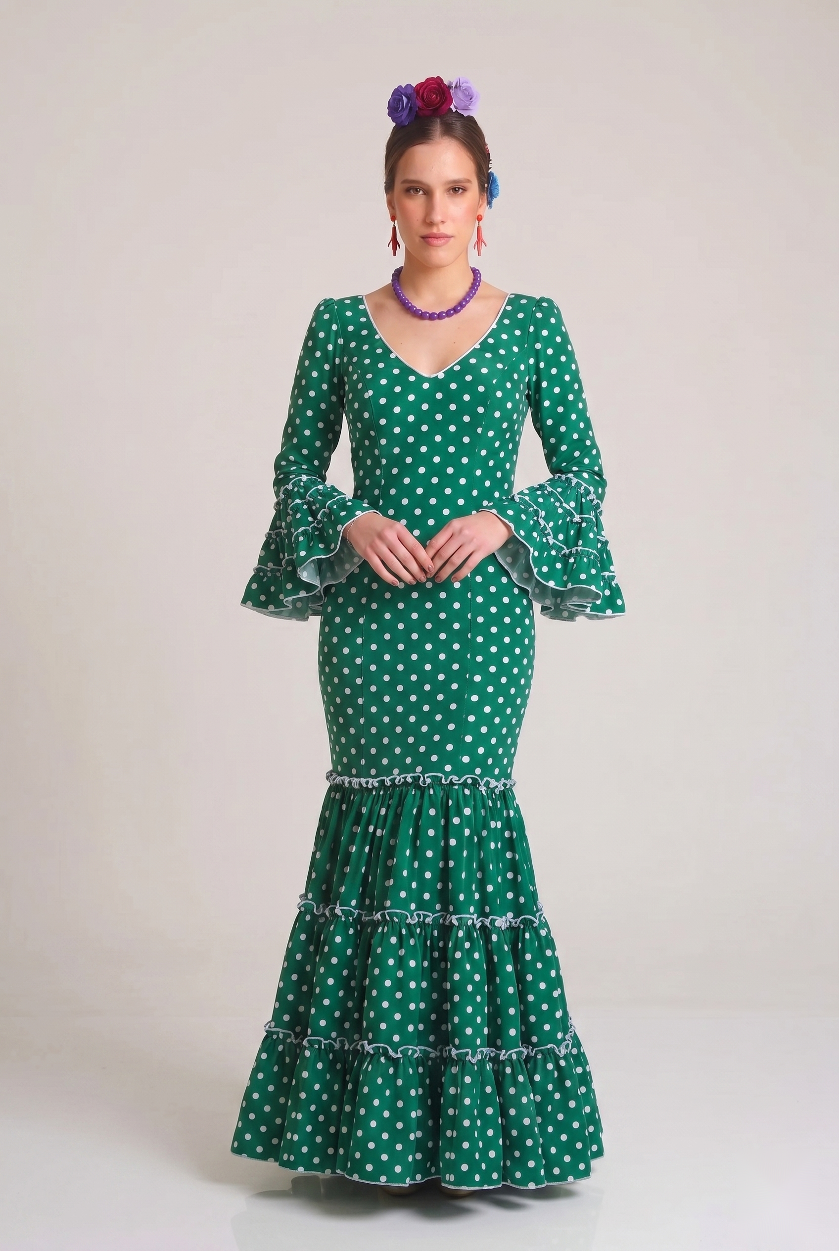 TRAJE FLAMENCA CORDOBA VERDE