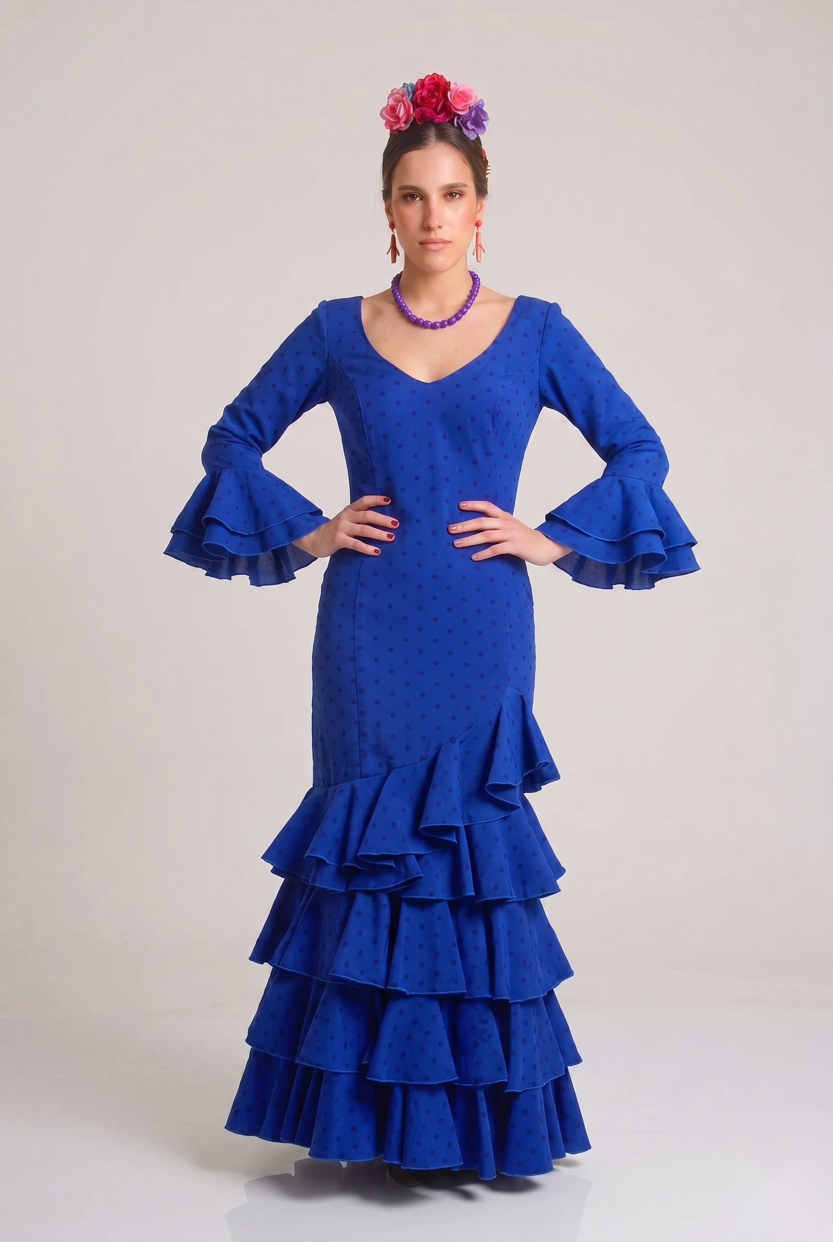 TRAJE FLAMENCA LOLITA AZUL