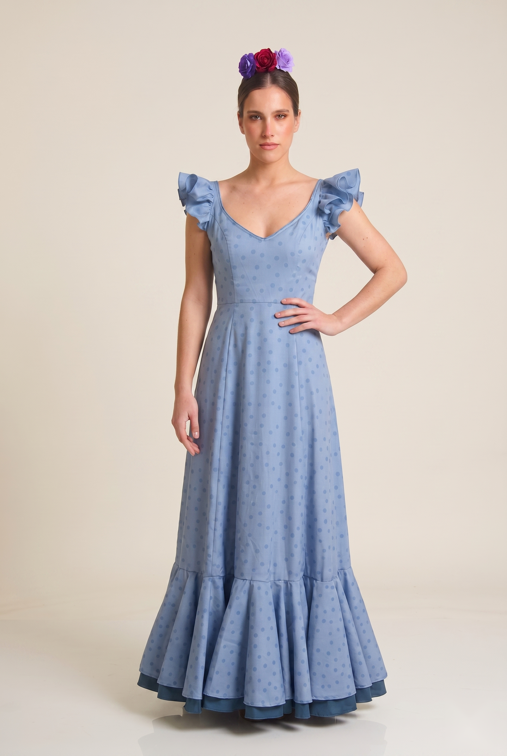 TRAJE FLAMENCA PRINCESS AZUL