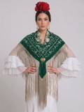 MANTÓN SEDA ISABEL VERDE