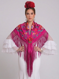 MANTÓN SEDA VALENTINA BUGANVILLA