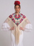 MANTÓN SEDA VALERIA BEIGE